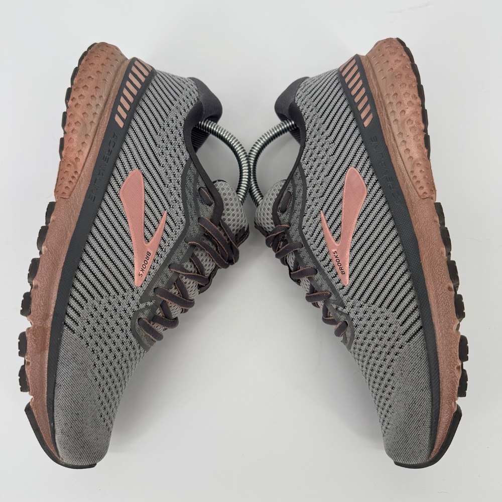 Brooks Adrenaline GTS 20 Womens Sz 9.5 Running Shoes Grey Rose Gold 1202961B045 - Picture 3 of 8